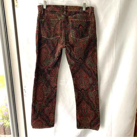 Lauren Ralph Lauren pants corduroy paisley SZ 6 P. NWOT - Picture 2 of 11